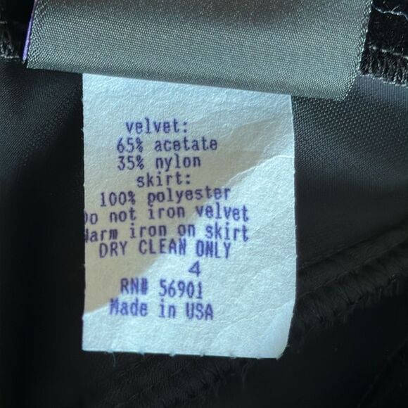 VTG Stage Accents Women Dark Romantic Whimisgoth Fairy Grunge Velvet Dress Sz.4 - Picture 8 of 10